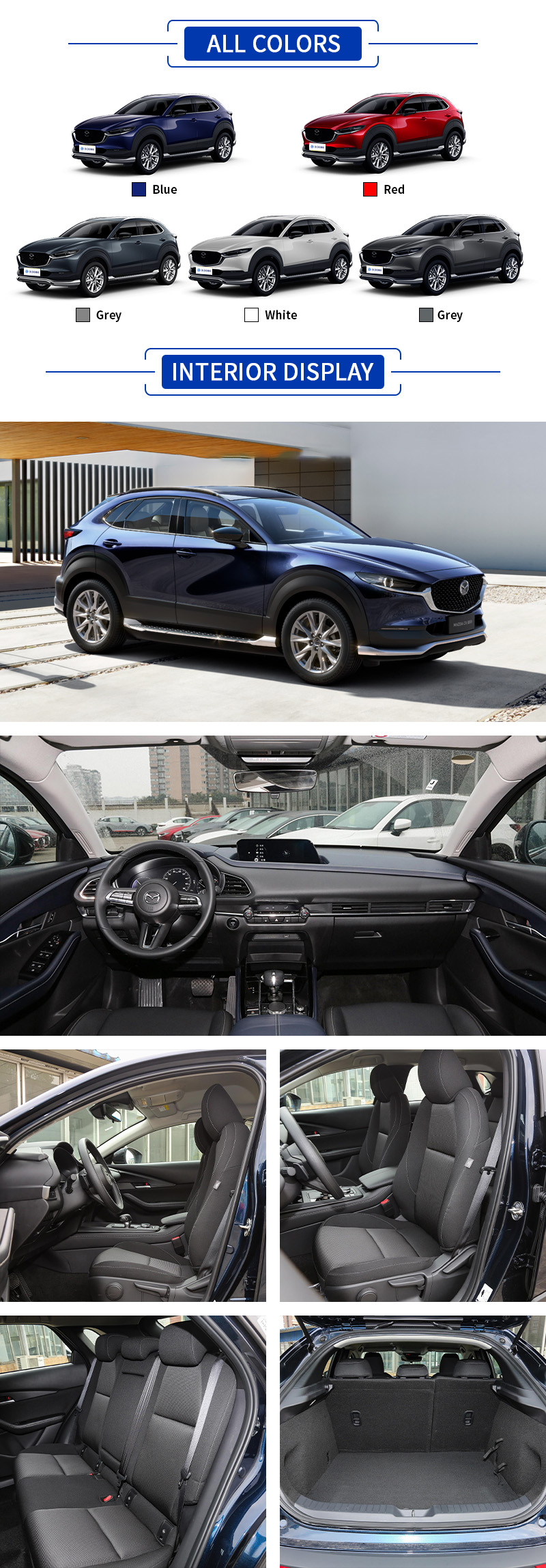 Mazda CX-30 EV All Colors,Mazda CX-30 EV All Interior Display